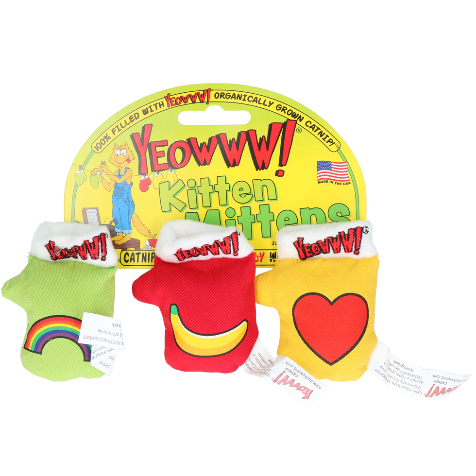 Yeowww! Kitten Mitten 3-Pack – 100 Prozent Mit Katzenminze Gefüllt