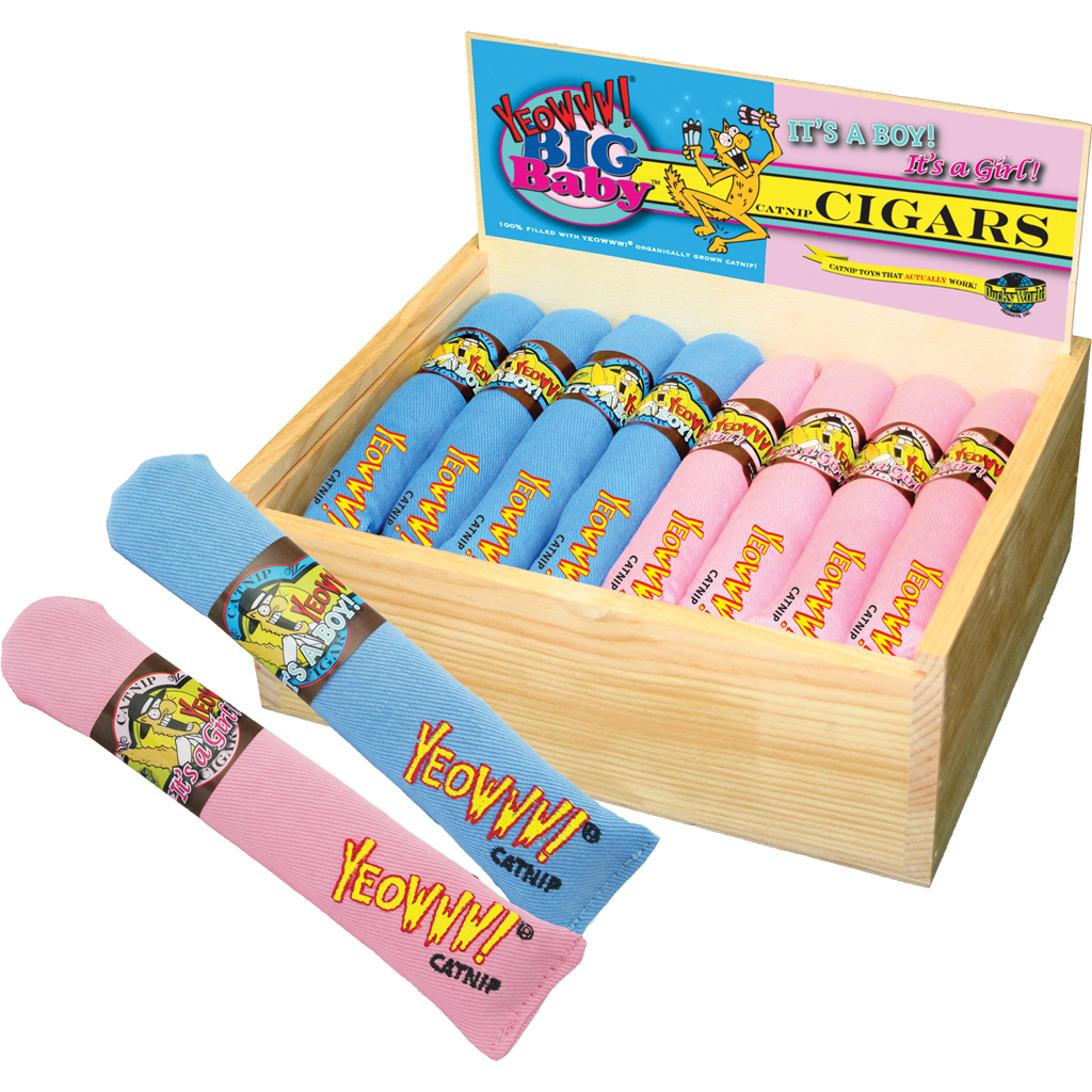 Yeowww! Cigar Box 24 St. Big Baby – Natürliches Katzenspielzeug Mit Bio-Katzenminze