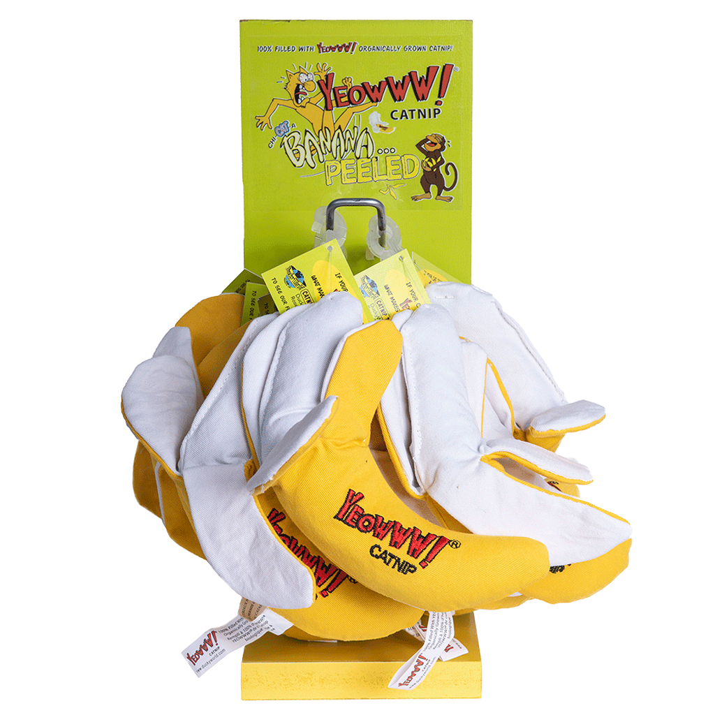 Yeowww! Chi-Cat-A Peeled Banana 12-Pack – Mit Katzenminze Gefülltes Spielzeug