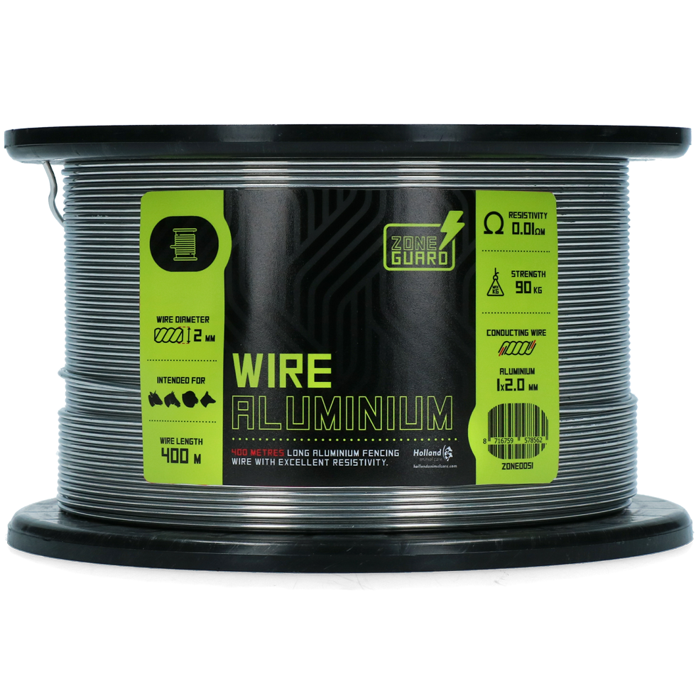 ZoneGuard Draht BASIC Aluminium 2mm 400m – Hohe Leitfähigkeit und Bruchlast