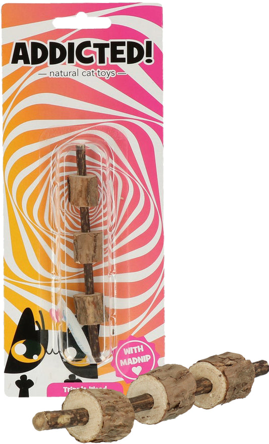 Addicted! Triple Wood – Unwiderstehliches MADNIP Katzenspielzeug