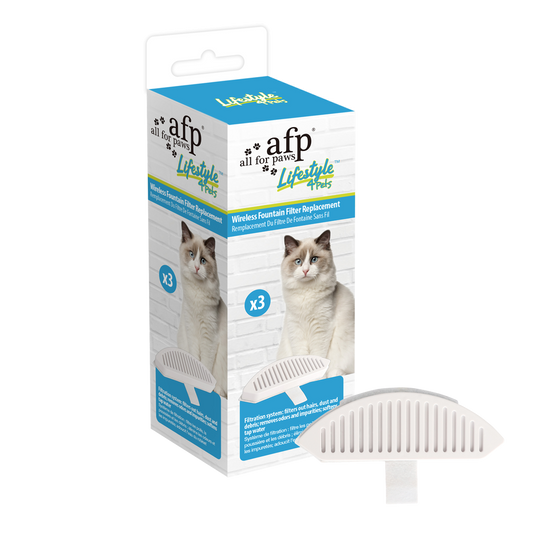 AFP Lifestyle 4 Pets Drahtloser Brunnenfilter Ersatz 3er Pack – Frisches Und Sauberes Trinkwasser