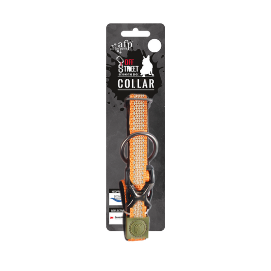 AFP Off Street Hundehalsband Mandarine L – Komfortables Und Wasserdichtes Design