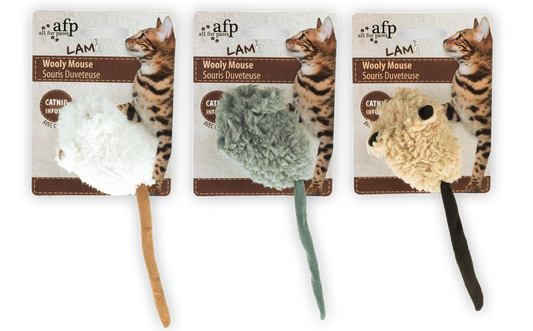 AFP Lambswool Wooly Mouse – Mit Catnip und Vogelgeräusch