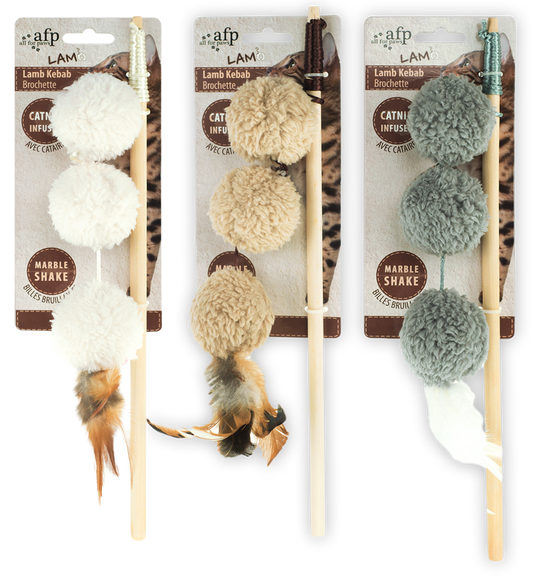 AFP Lambswool - Katzenangel Mit Catnip Und Rassel