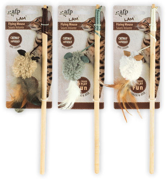 AFP Lambswool Flying Mouse – Unwiderstehliches Katzenspielzeug Mit Catnip