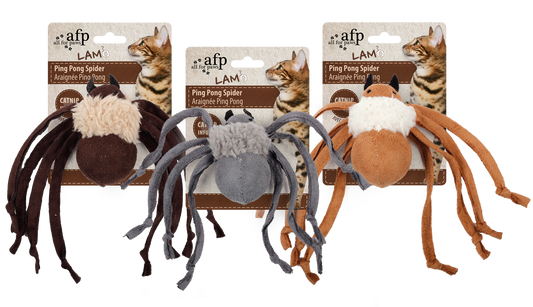 AFP Lambswool Ping Pong Spider – Knistern Und Catnip Für Unwiderstehlichen Spielspaß