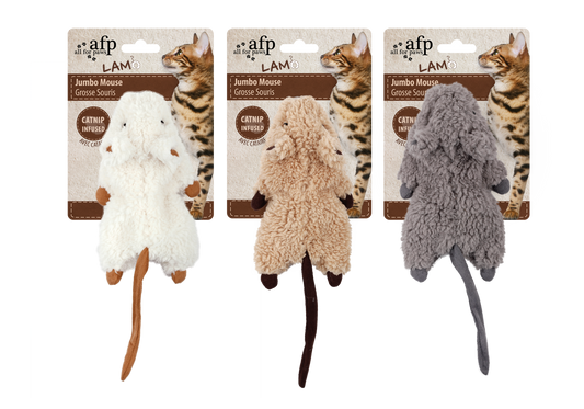 AFP Lambswool Jumbo Mouse – Fördert Den Jagdinstinkt Ihrer Katze