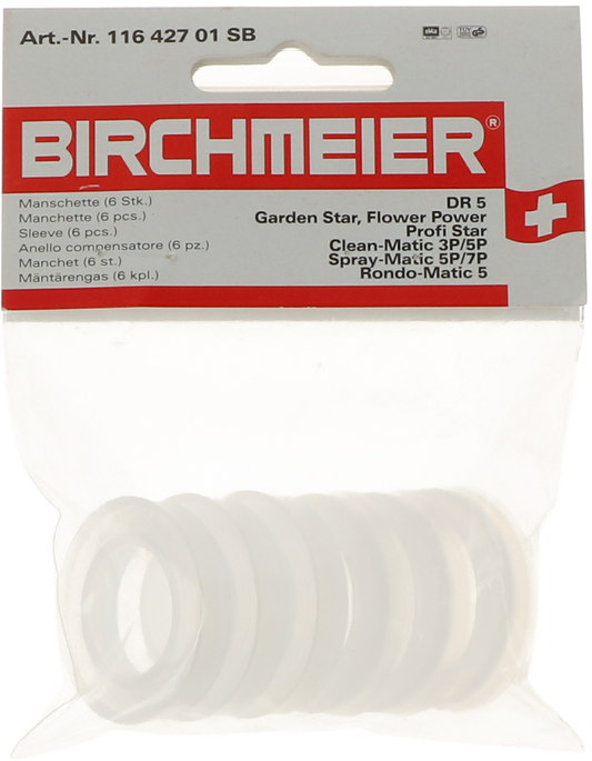 Birchmeier DR5 Kolbenringen – Set Von 6 Stück Für Pulversprayer