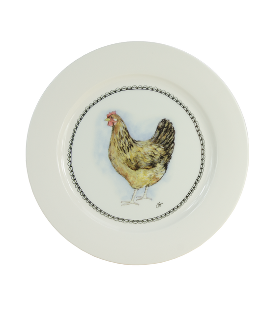 HofundZoo Frühstücksteller Huhn – Einzigartiges Design mit Ø 21 cm