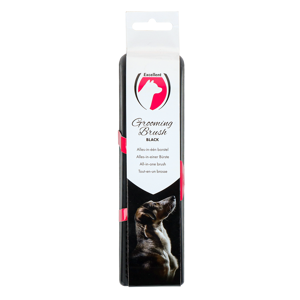 Excellent Pets Pflegebürste Medium Schwarz – Ergonomisches Design Für Einfaches Grooming