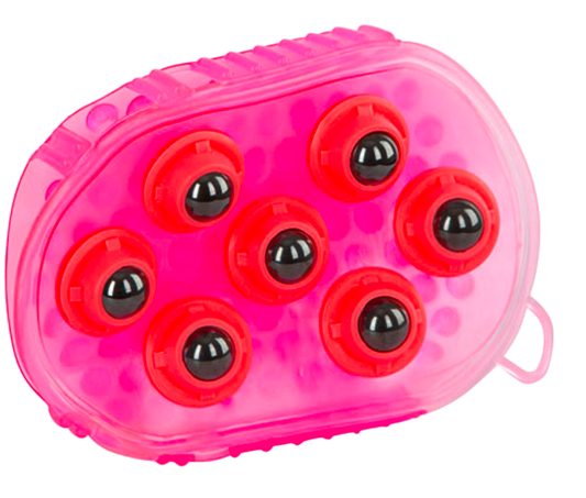 LuxusPferd Magnet Massagebürste Rosa – Effektive Pferdemassage Mit 7 Walzen