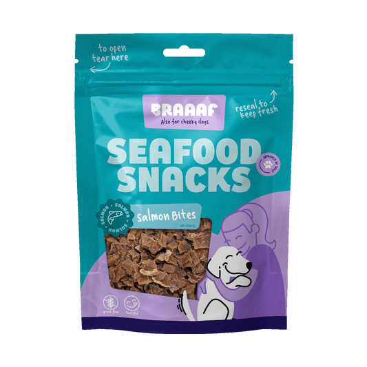 Braaaf Seafood Lachs Bites – 100 Prozent Fisch Für Allergische Hunde