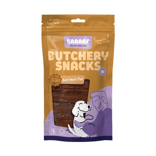 Braaaf Butchery Snacks Dörrfleisch Flach 125 g – 100 Prozent Natürliche Inhaltsstoffe