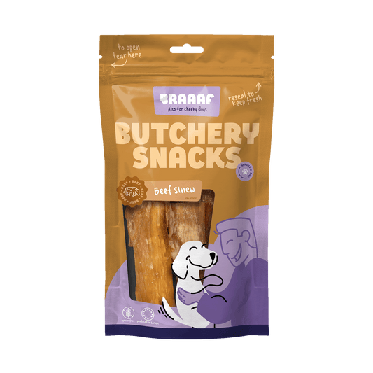 Braaaf Butchery Snacks Rindersehne 150 g – 100 Prozent Natürliches Qualitätsfleisch