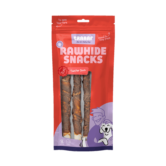 Braaaf Rawhide Twister Ente – Hochwertige Kausnacks Für Gesunde Hunde