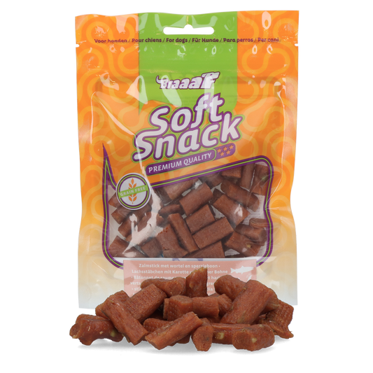 Braaaf Soft Snack Lachsstäbchen mit Karotten – Unwiderstehliche Belohnung für Hunde