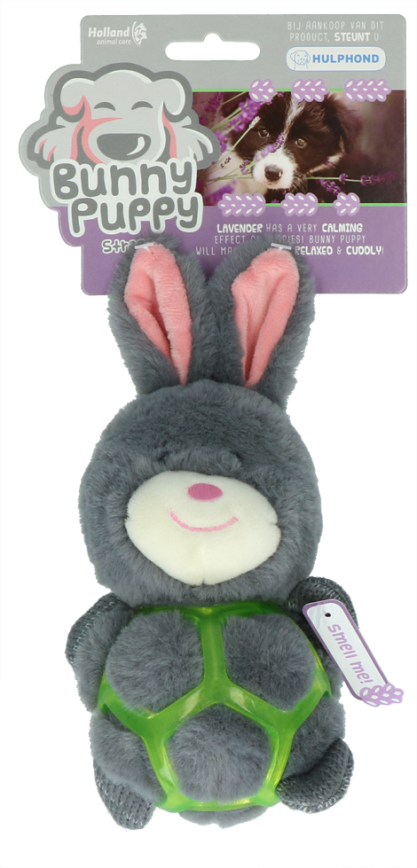Bunny Puppy Strappy – Superweiches Plüschtier mit Quietscher und Lavendelfüllung