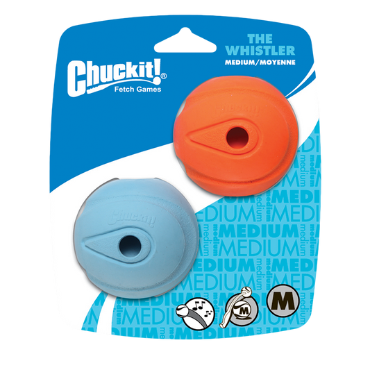 Chuckit The Whistler M 2-Pack – Pfeifender Hundeball Für Maximale Spielzeit