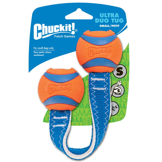 Chuckit! Ultra Duo Tug S – Robustes Hundespielzeug Mit Zwei Tennisbällen