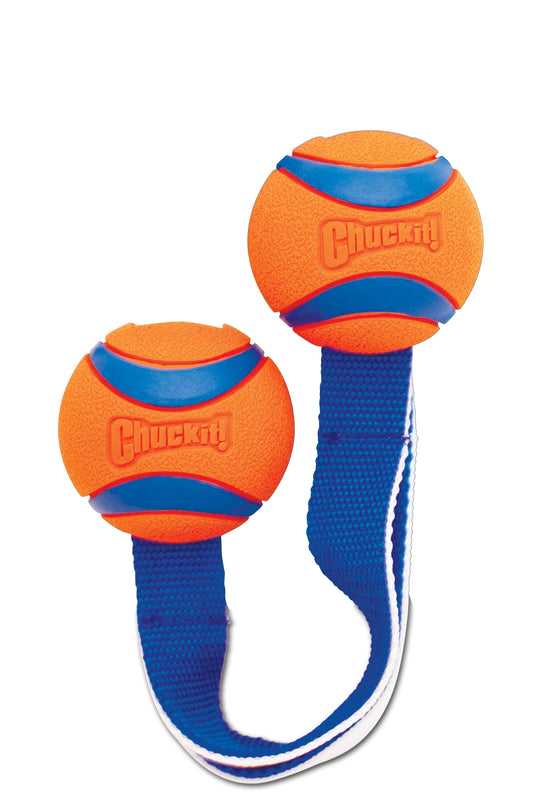 Chuckit Ultra Duo Tug M – Robustes Hundespielzeug Mit Zwei Tennisbällen
