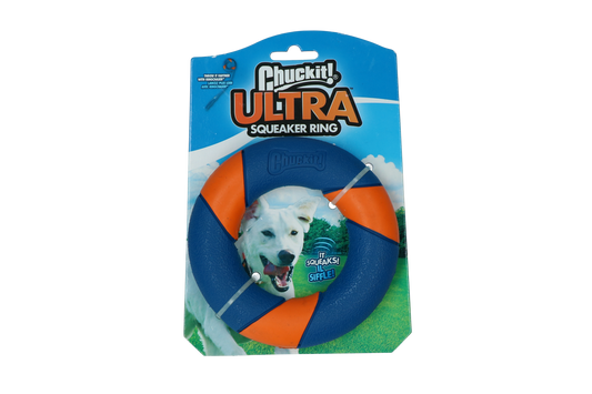 Chuckit! Ultra Squeaker Ring – Unregelmäßiges Springen Für Stimulation Der Jagdinstinkte