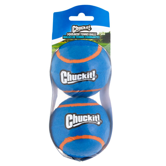 Chuckit! Squeaker Tennisbälle L (2er-Pack) – Langlebig und Hochspringend