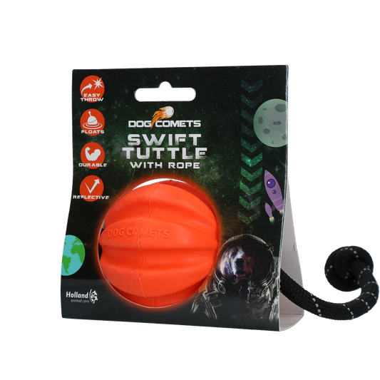 Dog Comets Swift Tuttle Mit Seil Orange – Optimales Apportierspielzeug Für Hunde
