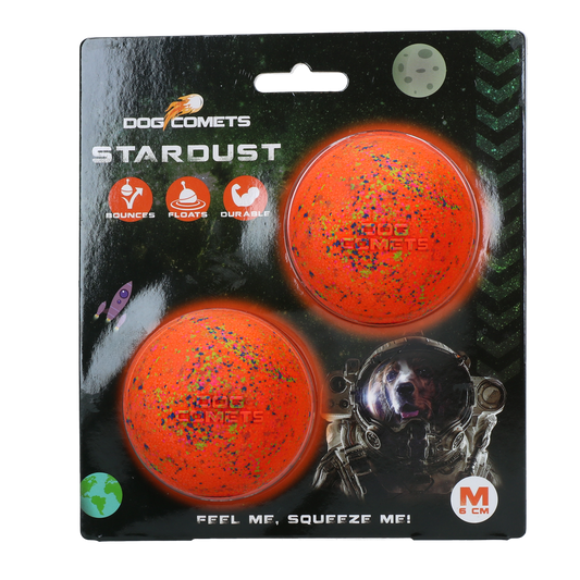 Dog Comets Stardust Orange M – Extrem Langlebiger Naturkautschukball