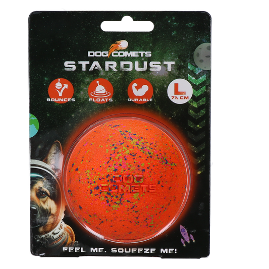 Dog Comets Stardust Orange L – Extrem Langlebiger Naturkautschukball