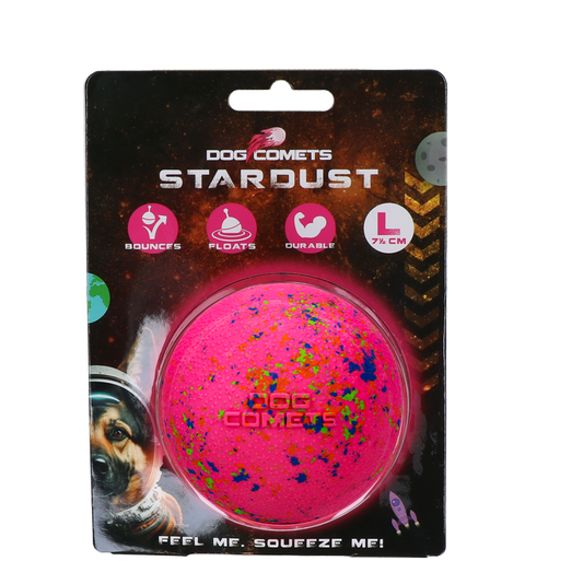 Dog Comets Stardust Rosa L – Extrem Langlebiger Naturkautschukball