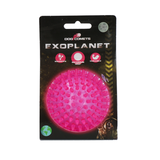 Dog Comets Exoplanet Igelball M Rosa – Robuster Spielspaß Mit Zahnreinigungsfunktion