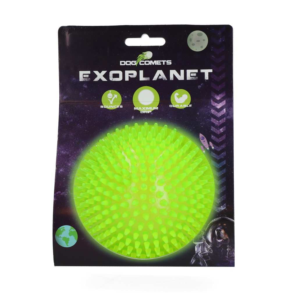 Dog Comets Exoplanet Igelball L Grün – Robuster Und Zahnreinigender Spielspaß