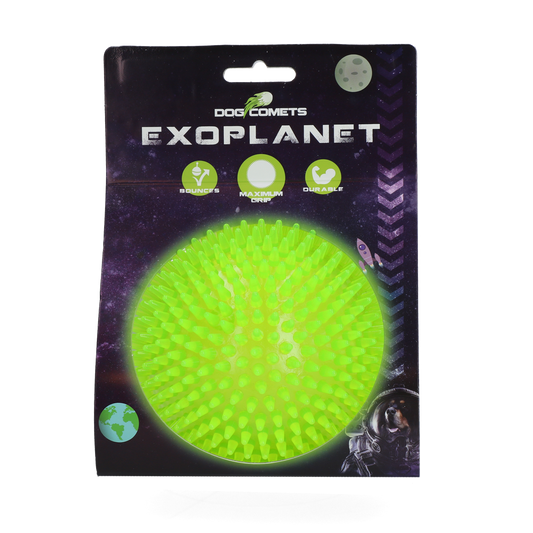 Dog Comets Exoplanet Igelball L Grün – Robuster Und Zahnreinigender Spielspaß