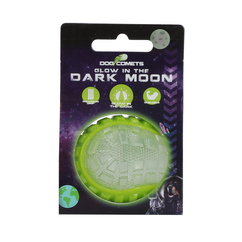 Dog Comets Glow In The Dark Moon Ball S Grün – Leuchtet Im Dunkeln