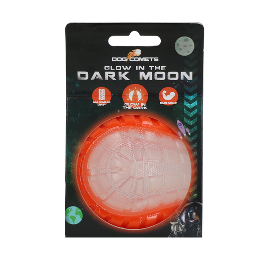 Dog Comets Glow In The Dark Moon Ball M Orange – Leuchtet Im Dunkeln Für Endlosen Spielspaß