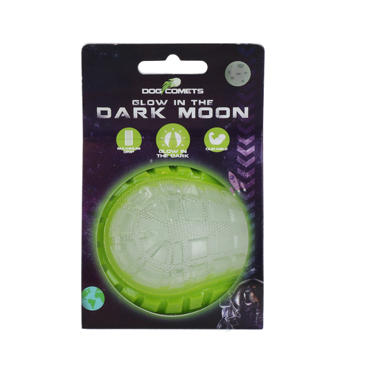 Dog Comets Glow In The Dark Moon Ball M Grün – Sichtbar Im Dunkeln Für Unendlichen Spielspaß