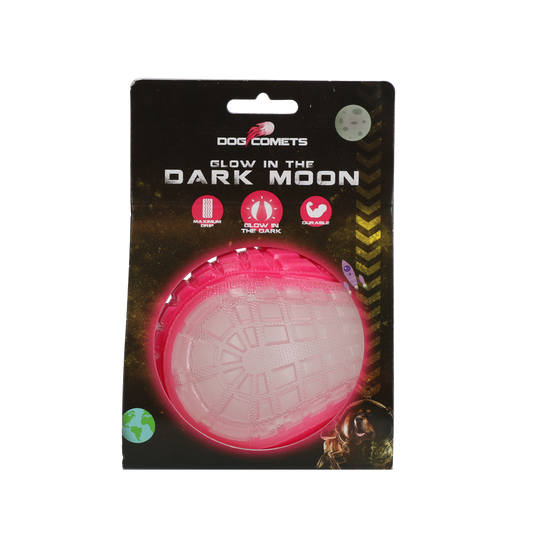 Dog Comets Glow In The Dark Moon Ball L Rosa – Leuchtet Im Dunkeln Für Endlosen Spielspaß