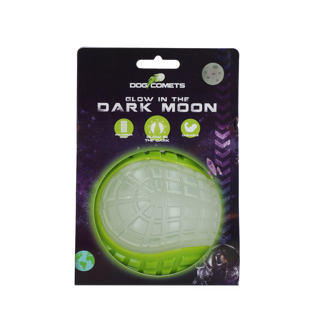 Dog Comets Glow In The Dark Moon Ball L Grün – Leuchtet Im Dunkeln Für Stundenlangen Spielspaß