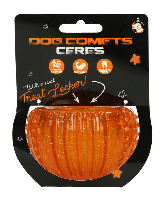 Dog Comets Treat Locker Orange – Spezielles Belohnungsspielzeug mit Zahnreinigung