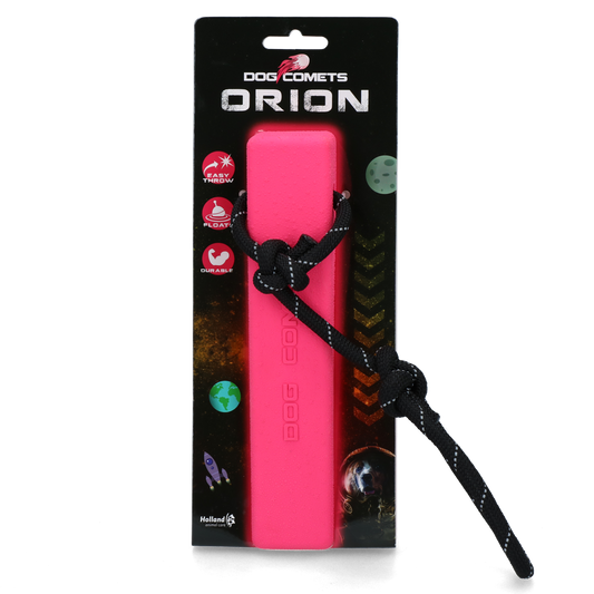 Dog Comets Orion Rosa – Schwimmfähiger Naturkautschuk Dummy mit Reflektierendem Draht