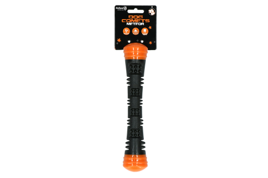 Dog Comets Meteor Wurfstock Orange S – Langlebiges Gummi Mit Quietscher