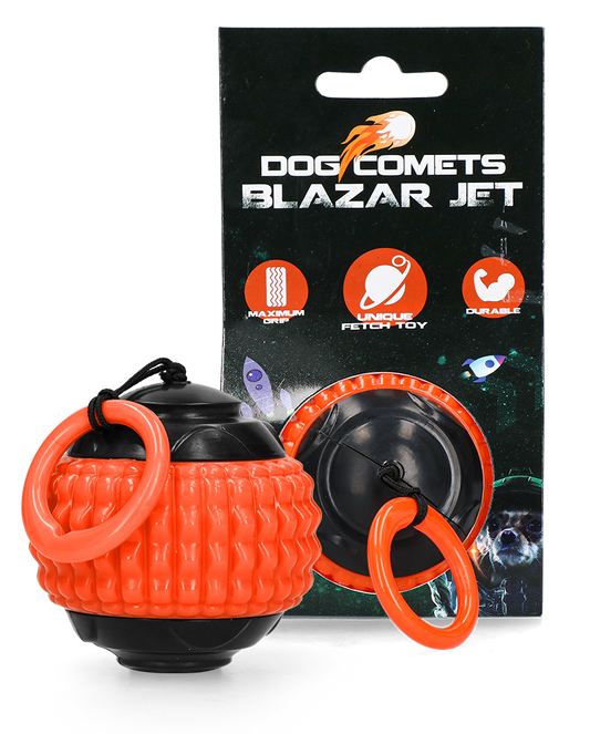 Dog Comets Blazar Jet Orange – Multifunktionaler Spielball Mit Automatischer Rückholschnur