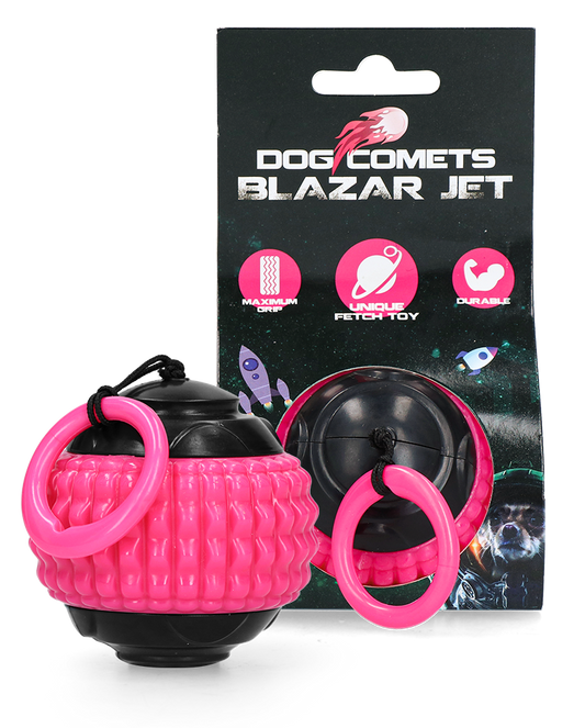 Dog Comets Blazar Jet Rosa – Multifunktionaler Spielball Mit Automatischem Rückholsystem