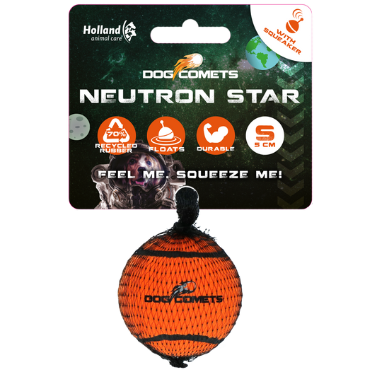 Dog Comets Neutron Star Tennisball Mit Quietscher S Orange – Unzerstörbar Und Hochspringend