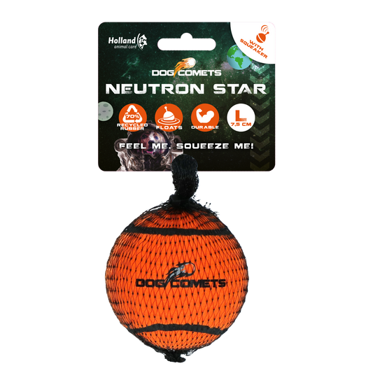 Dog Comets Neutron Star Tennisball – Unzerstörbarer Spielspaß Mit Quietscher L Orange