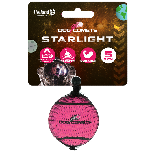 Dog Comets Starlight Tennisball S Rosa – Extrem Stark und Unzerstörbar