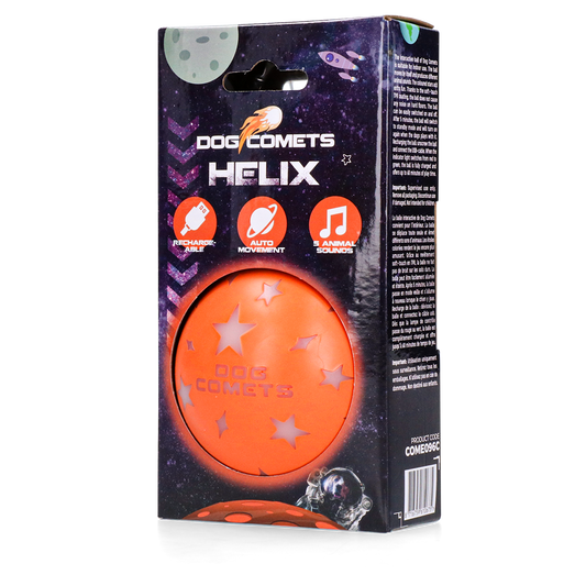 Dog Comets Helix Orange – Interaktiver Bewegungsspielzeug Ball