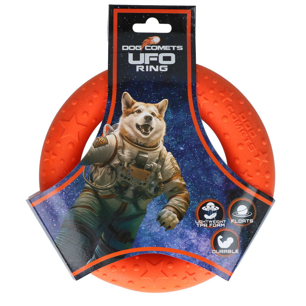 Dog Comets UFO Ring Orange – Robuster Wurf- und Schwimmring