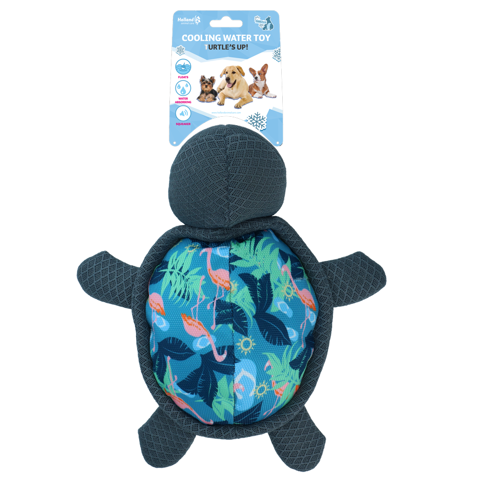 CoolPets Turtle's Up Flamingo – Kühles Wasserspielzeug für Hunde